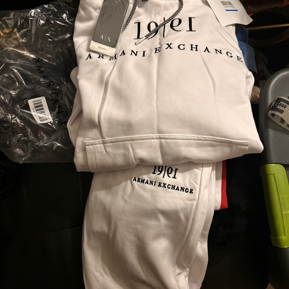 Armani Exchange White Logo Tracksuit